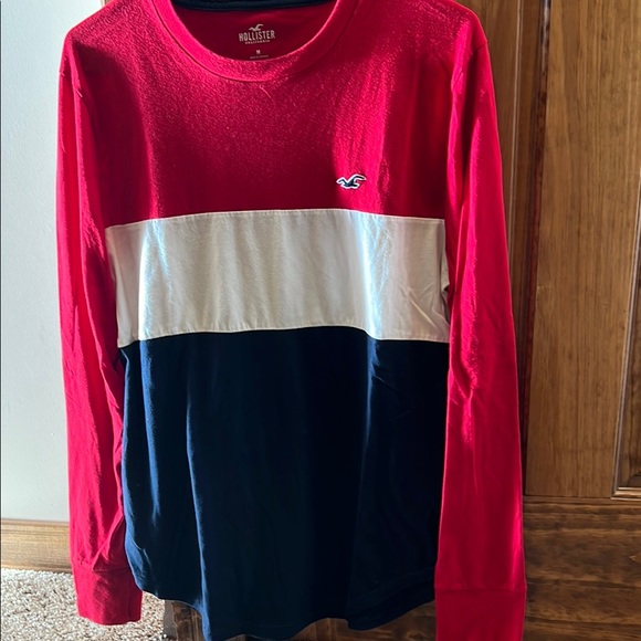 Hollister Red, White, and Blue Long Sleeve Tee - Picture 1 of 3